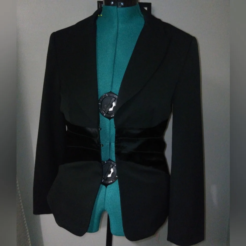 Spiegel Black Tuxedo Hourglass Blazer Sz 8 NWOT - Picture 3 of 16